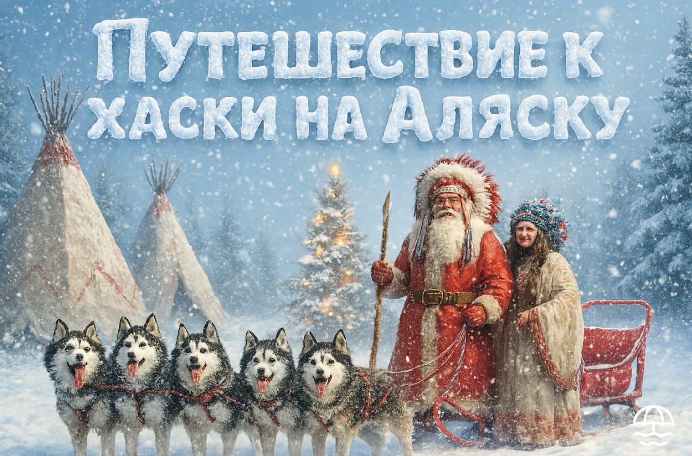 Индейская деревня - к Хаски на Аляску