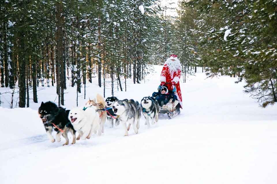 Индейская деревня - к Хаски на Аляску